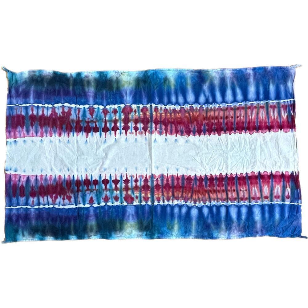 Hand tie dyed trans pride tapestry flag 32x52 inches LGBTQIA